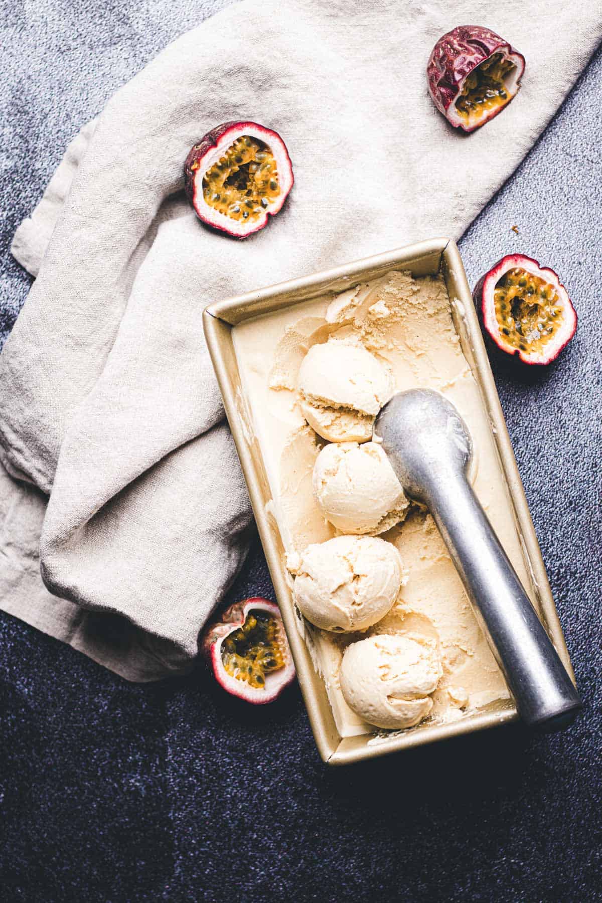 Vegan Passion Fruit Ice Cream